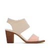 Toms Shoes Majorca Metallic Dusty Peach Floral Sandal In Multi