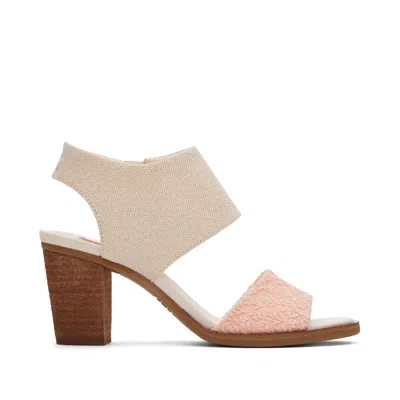 Toms Shoes Majorca Metallic Dusty Peach Floral Sandal In Multi