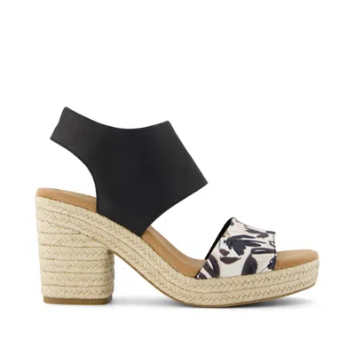 Toms Shoes Majorca Rope Watercolor Floral Platform Sandal