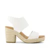 Toms Shoes Majorca Rope White Canvas Platform Sandal In Multi