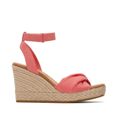 Toms Shoes Marisela Pink Wedge Sandal In Multi