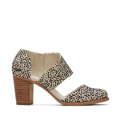 Toms Shoes Milan Mini Cheetah Print Closed Toe Heels In Multi