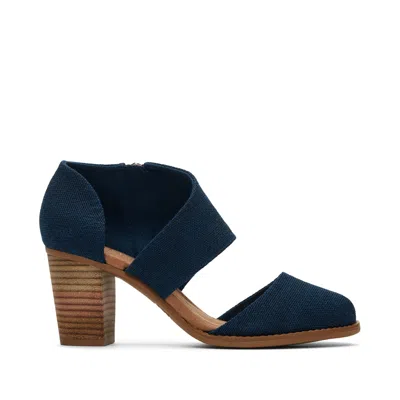 Toms Shoes Milan Navy Closed Toe Heel In Purple