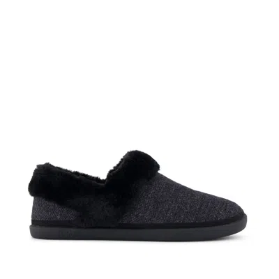 Toms Shoes Oslo Black Cozy Herringbone Slipper In Multi