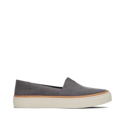 Toms Shoes Parker Pavement Grey Slip On Sneaker