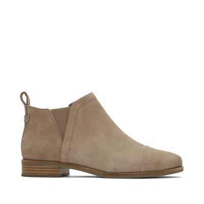 Toms Shoes Reese Taupe Suede Ankle Boot In Multi