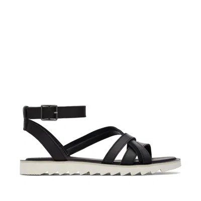 Toms Shoes Rory Black Leather Sandal