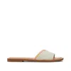 Toms Shoes Shea Cream Leather Slide Sandal In Multi