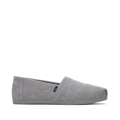 Toms Shoes Stylish Grey Distressed Twill Alpargata Shoes For Comfort And Support In Multi