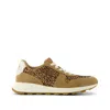 Toms Shoes Trvl Lite Retro Runner Brown Mini Cheetah Water Repellent Sneaker