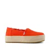 Toms Shoes Valencia Platform Espadrille Flame Canvas In Multi