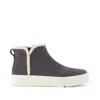 Toms Shoes Verona Mid Grey Suede Faux Shearling Sneaker In Multi