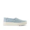 Toms Shoes Verona Pastel Blue Denim Slip On Sneaker