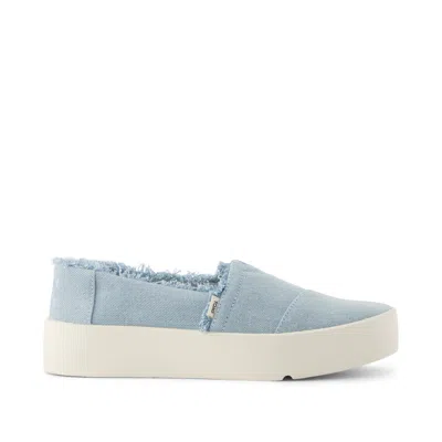 Toms Shoes Verona Pastel Blue Denim Slip On Sneaker