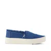 Toms Shoes Verona Slate Blue Denim Slip On Sneaker