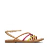 Toms Shoes Willa Honey Beige Multi Leather Sandal In Multi