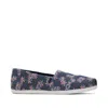 Toms Shoes Womens Alpargata Navy Embroidered Floral Espadrille In Multi