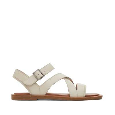 Toms Shoes Womens Sloane Cream Leather Strappy Sandal In Multi