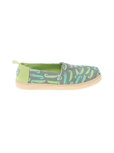 Pre-owned Toms Kids' Sneakers In Green