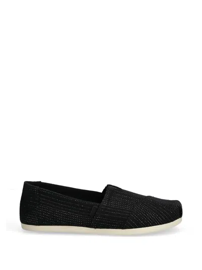 Toms Square-toe Ballet Flats In Black