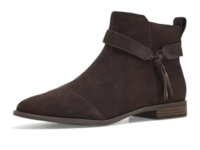 Toms Stacey Women's Boots Dark Brown: 10 B - Medium, Leather/suede