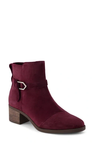 Toms Suede Ankle Bootie In Dark Red
