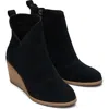 Toms Women's Sutton Asymmetrical Cutout Wedge Booties In Black