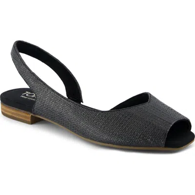 Toms The Briella Slingback Sandal In Black Raffia