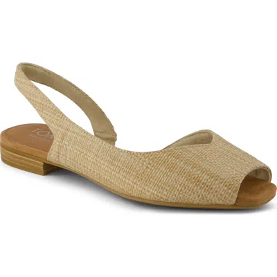 Toms The Briella Slingback Sandal In Almond Raffia