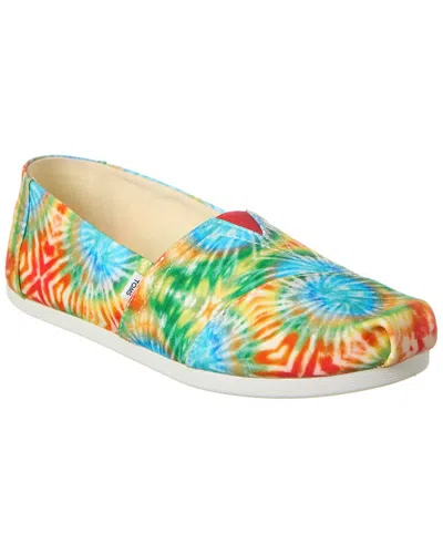 Toms Tie-dye Alpargatas Loafer In Red