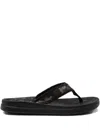 Toms Trvl Lite Flip Flops In Black