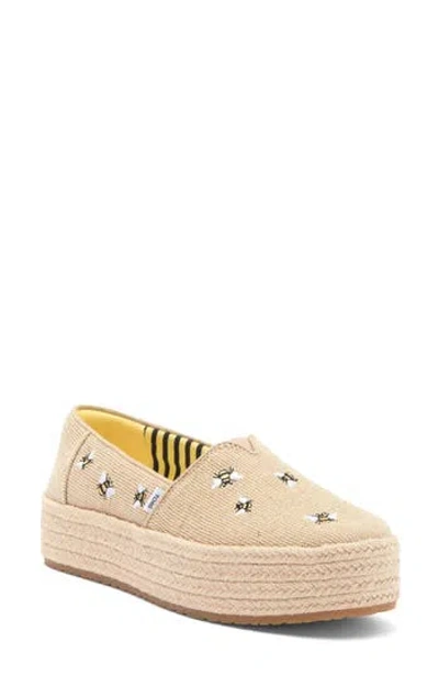 Toms Valcia Espadrille Slip-on In Valencia Embroidered Bees