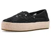 Toms Valencia Platform Espadrille In Black