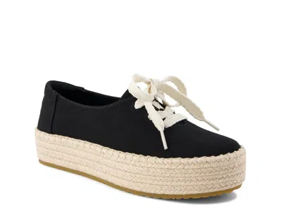 Toms Valencia Espadrille Platform Sneaker In Black