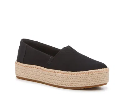 Toms Valencia Espadrille Slipon In Black