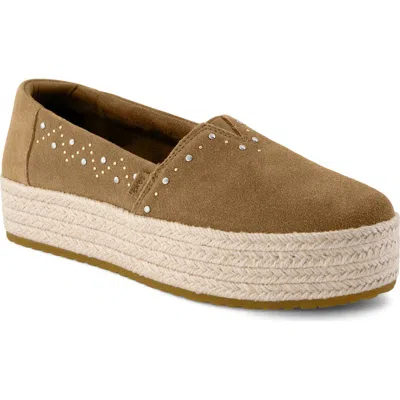 Toms Valencia Platform Espadrille In Brown