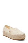 Toms Valcia Platform Espadrille In Natural Crochet