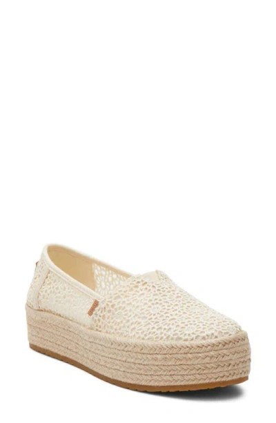 Toms Valencia Platform Espadrille In Natural