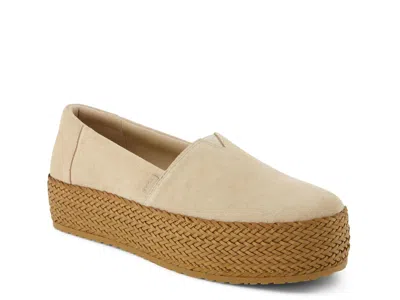 Toms Valencia Platform Espadrille In Neutral