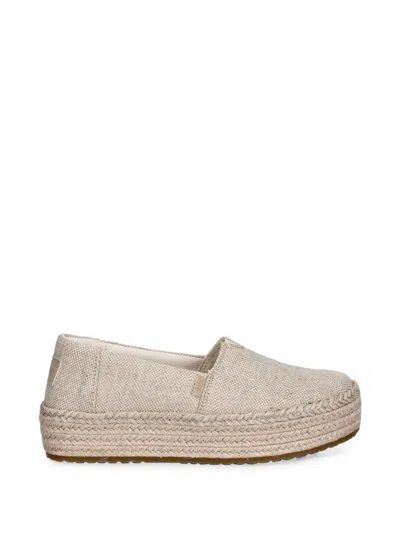 Toms Valencia Platform Espadrilles In Black
