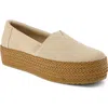 Toms Valencia Platform Slip-on Sneaker In Natural