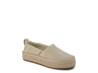 Toms Valencia Platform Slipon Kids' In Gold Metallic