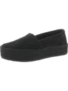 Toms Valencia Womens Faux Suede Slip On Platform Heels In Black/black Suede