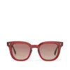 Toms Venice Rosewood Crystal Handcrafted Sunglasses In Red