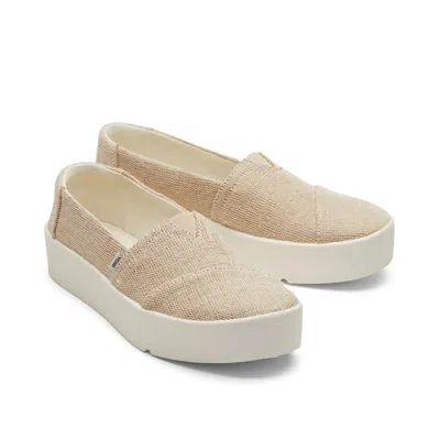 TOMS VERONA 10021164 SNEAKERS WOMEN'S BEIGE CANVAS LIFESTYLE SHOES GAL1991