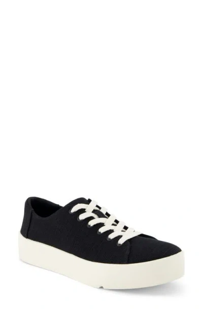 Toms Verona Platform Sneaker In Heritage Black Canvas