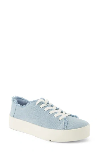 Toms Verona Platform Sneaker In Pastel Blue Denim