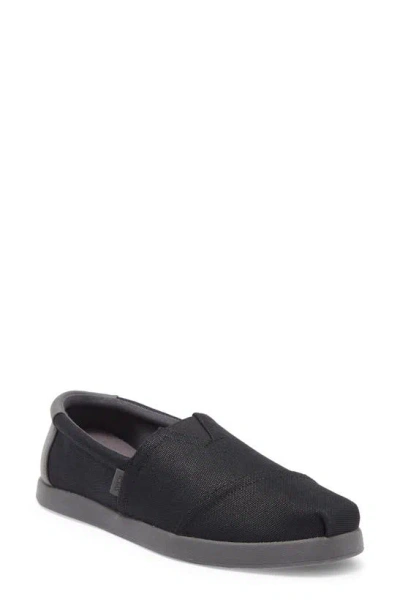 Toms Waxed Canvas Sneaker In Black