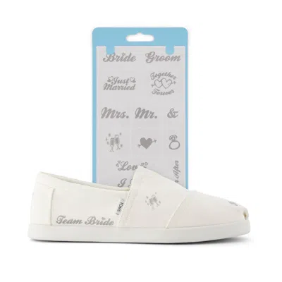 Toms Wedding Couple Shoe Tattoos 2 Pack In Silver