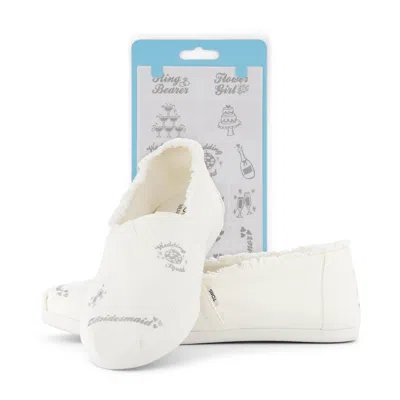Toms Wedding Party Shoe Tattoos 2 Pack In Silver